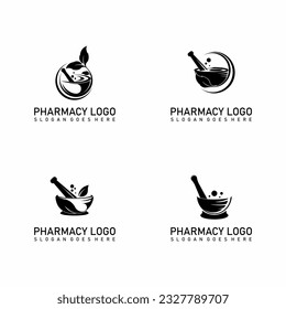 sety of pharmacy logo vector