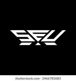 SEU letter logo vector design, SEU simple and modern logo. SEU luxurious alphabet design  