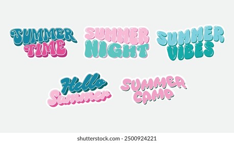 Seummer text effect. Summer Vibe labels. Summer logo