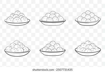 Sev Puri Art Vector Set: Detailed and Artistic Illustrations of Popular Indian Street Food Sev Puri