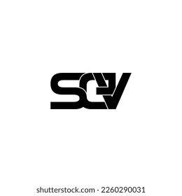 sev typography letter monogram logo design