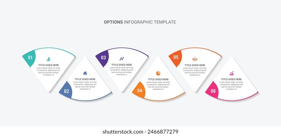 Sieben 7 Schritte Optionen Workflow verarbeiten Pfeil Business Infografik Vorlage Design