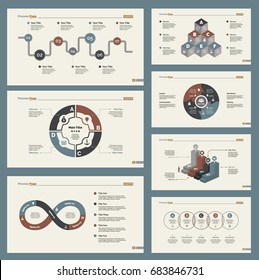 Seven Business Slide Templates Set