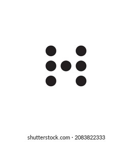 
seven circle letter H simple symbol logo vector