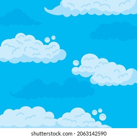 siete iconos de juego de cielo nublado