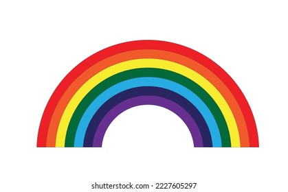 A seven color rainbow - Nature illustration , vector , icon 