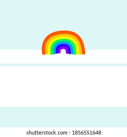 Seven color rainbow vector, hand drawn art  , Bright and lovely rainbow background
