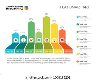 Seven Columns Bar Chart Slide Template