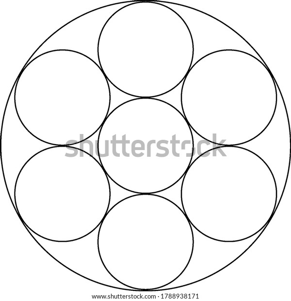 Seven Complete Circle Inside Large Circle Stock Vector Royalty Free 1788938171 Shutterstock 2390