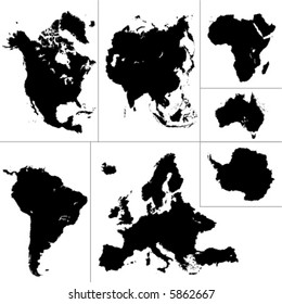 Seven Continents Vector