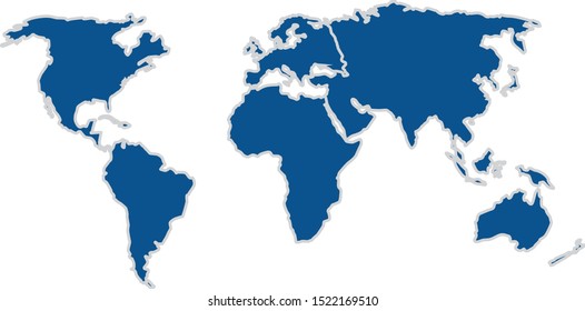 Seven Continents Of The World Earth Globe Map