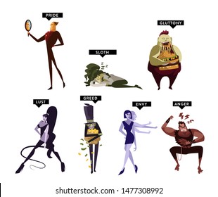 seven deadly sins cartoon characters