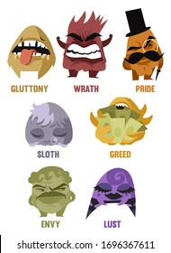 seven deadly sins as cartoon characters 