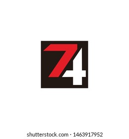 seven four logo initial vector number