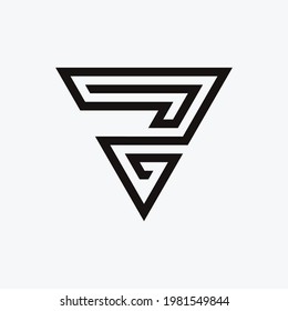 Seven G vector design illustration