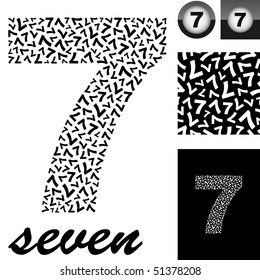 "Seven". Great vector set for design.