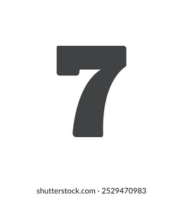 seven icon simple vector symbol