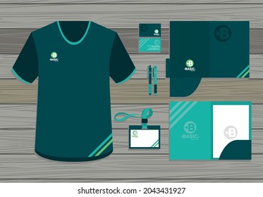 seven identity mockup set icons