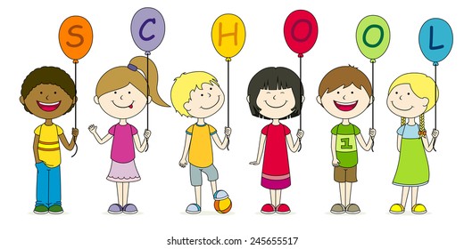Seven Kids keep Lufballons