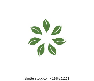 Seven Leaf Go Green Logo Nature Stock Vector (Royalty Free) 1289651251 ...