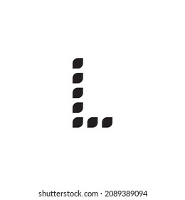 
7 letra leída L símbolo simple vector