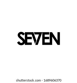 seven letter original monogram logo design