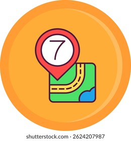 Design de ícone de vetor de sete linhas