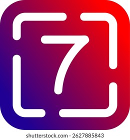 Seven Line vector Icon Design