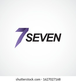 Seven logo concept design template.