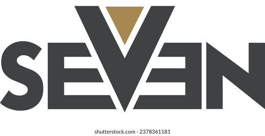 seven logo design graphic letter