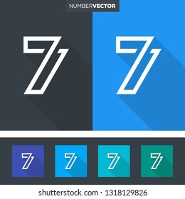 seven logo vector good for your business like application, internet, website, and etc.