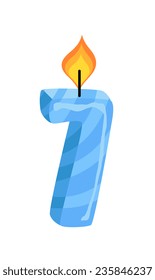 Seven Number Candle