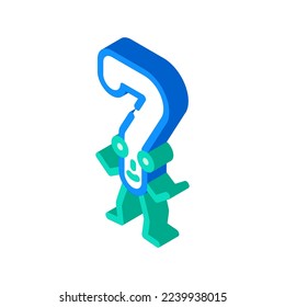 seven number character isometric icon vector. seven number character sign. isolated symbol illustration