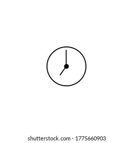 Seven o'clock sign. vector illustrator