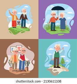 seven old persons characters scene