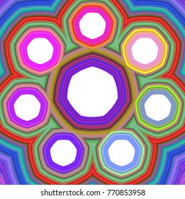 Seven part colorful infographic background template design