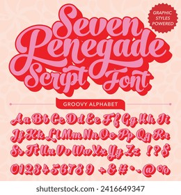 Seven Penegade Script vintage retro bold Font template