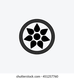 Seven petal flower icon.