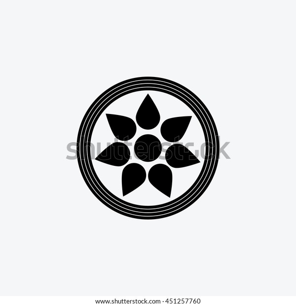Download Seven Petal Flower Icon Stock Vector (Royalty Free) 451257760