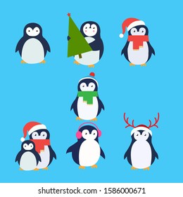 Seven pigment vector designs as simple as Christmas
