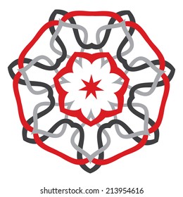 Seven Pointed Star - Decorative Vector Design.