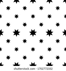 Seven Pointed Star Seamless Pattern.