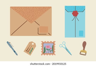 seven postal service set icons