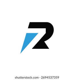 SEVEN AND R NEGATIVE SPACE LOGO DESIGN IDEA VECTOR.eps
