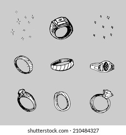 Seven Ring Drawings