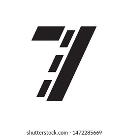 Seven Road Way logo design vector