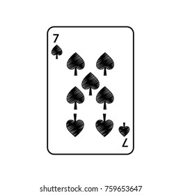 seven of spades french playing cards related icon icon image 