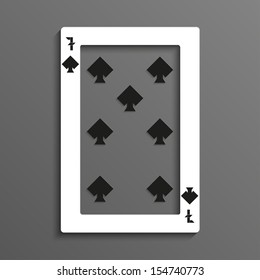 Seven of spades playing card