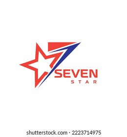 seven star logo star concepts star with 7