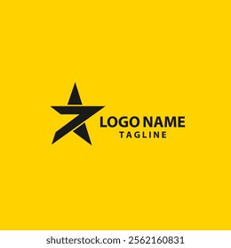 seven star logo design vector